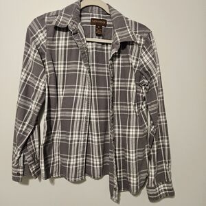 Lincoln Outfitters Women's Gray And White Flannel - MEDIUM